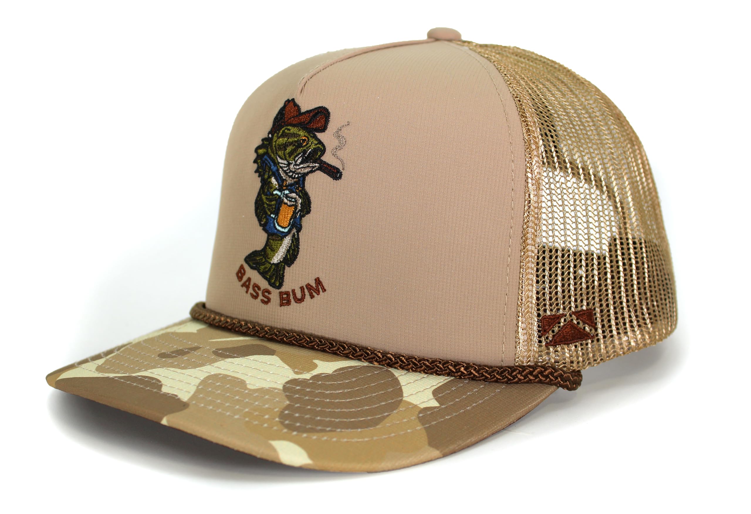 Paramount Outdoors base camp 5-panel front closeup highlighting structured design and durability.