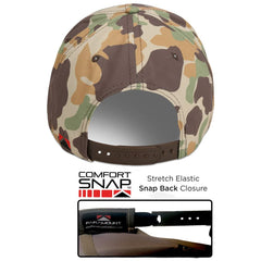 Paramount Outdoors Chocolate Lab hat back view with adjustable stretch fit