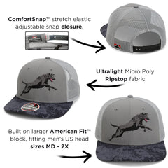 Paramount Outdoors ComfortSnap snapback closure provides adjustable, comfortable fit across sizes.