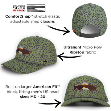 Paramount Outdoors ComfortSnap stretch-elastic closure demonstrates adjustable fit.