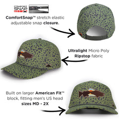 Paramount Outdoors ComfortSnap stretch-elastic closure demonstrates adjustable fit.