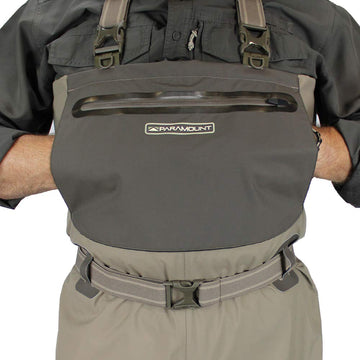 Paramount Outdoors Deep Eddy wader rear pass-through pocket adds convenient warmth and space.
