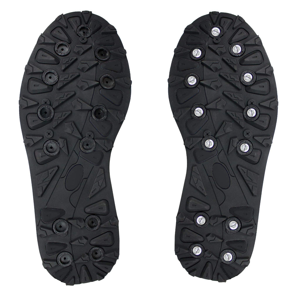 Paramount Outdoors Deep Eddy removable wading studs improve grip on mud and stones.