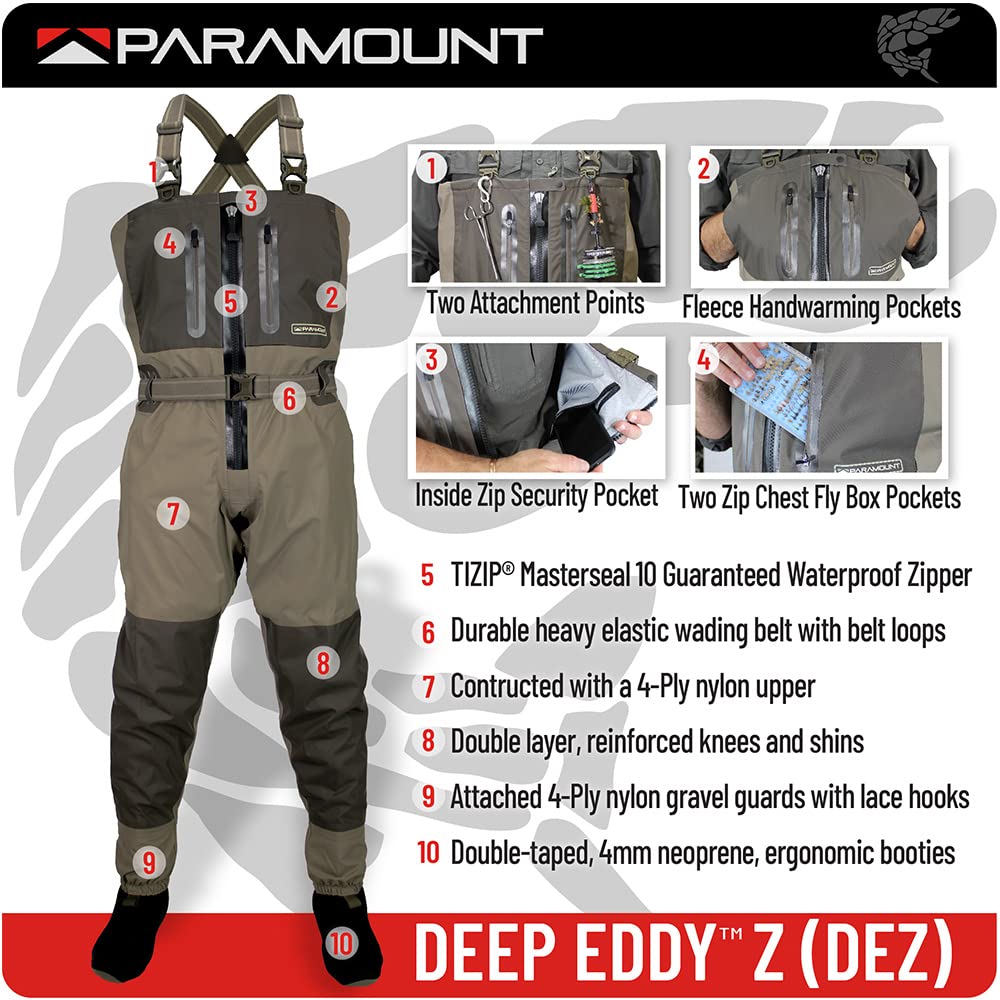 Paramount Outdoors Deep Eddy front zip for easy on off and airflow