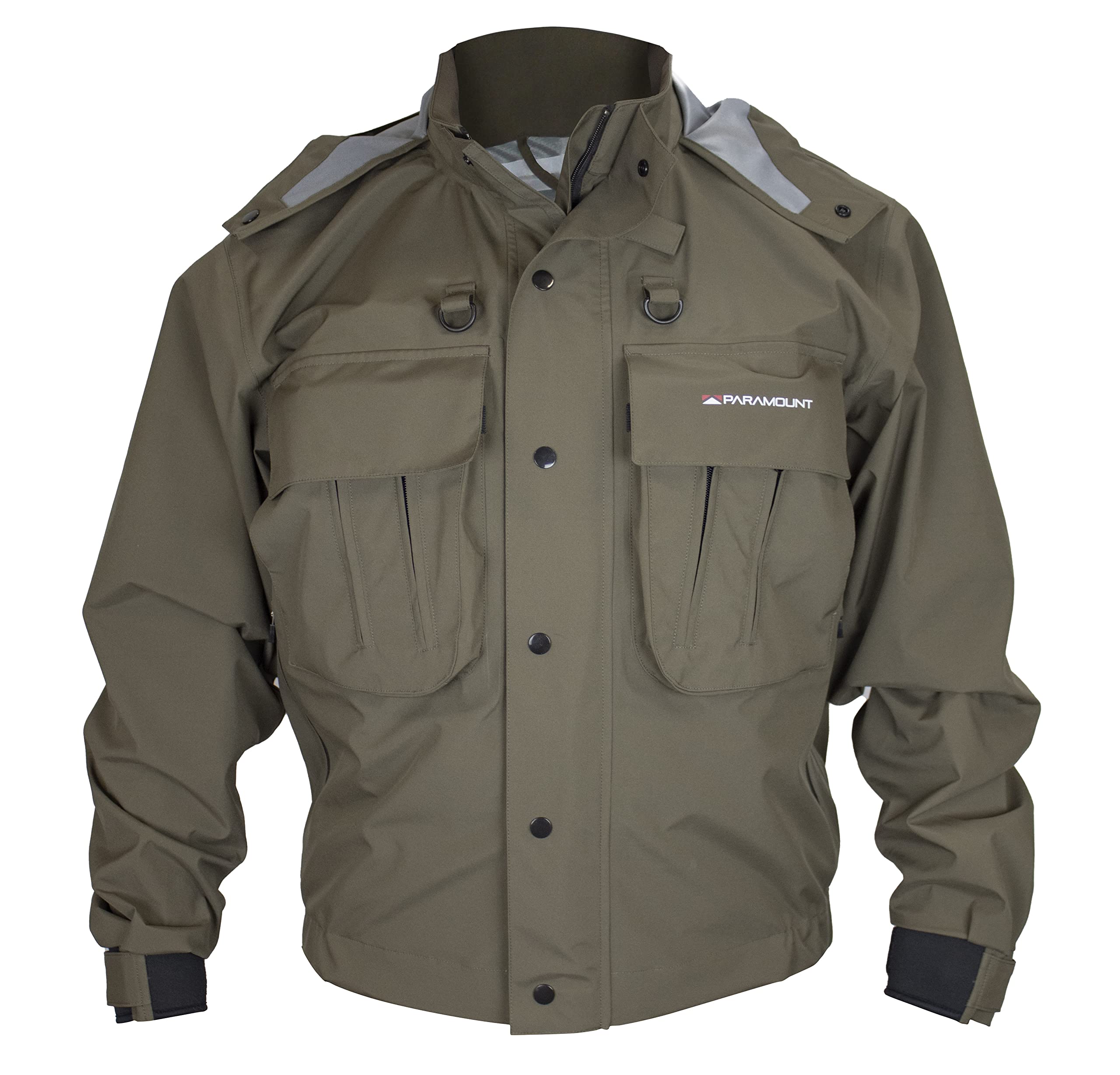 Deep Eddy jacket chest pockets hold fly boxes securely during casts