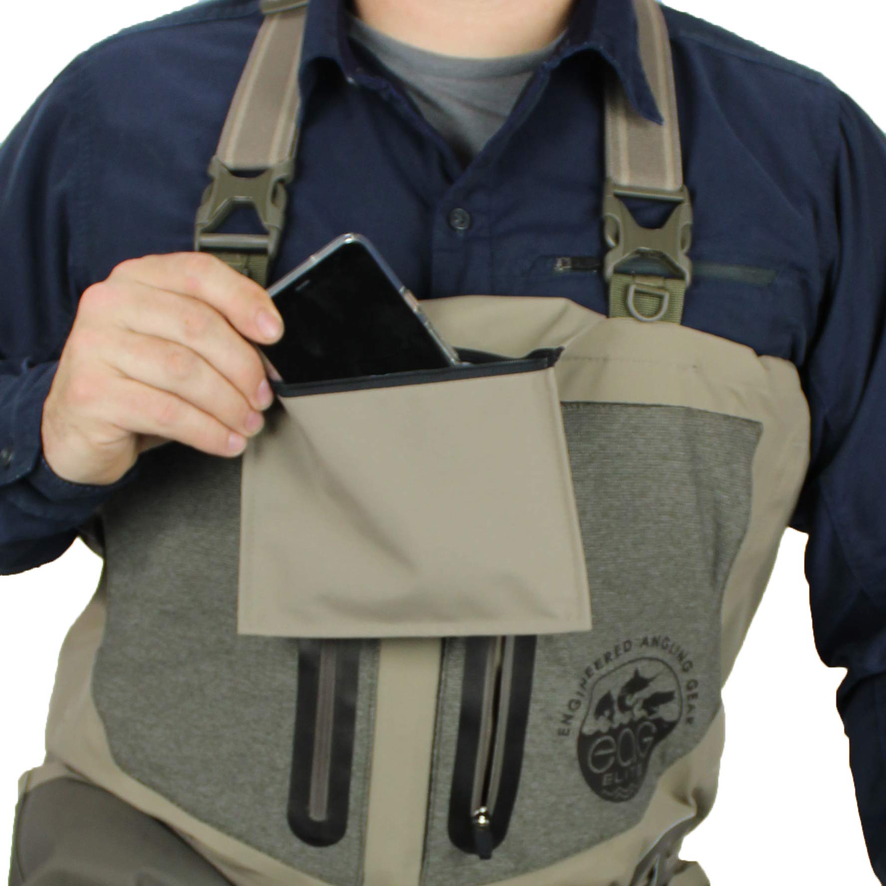 XL pass-through chest pocket for larger gear
