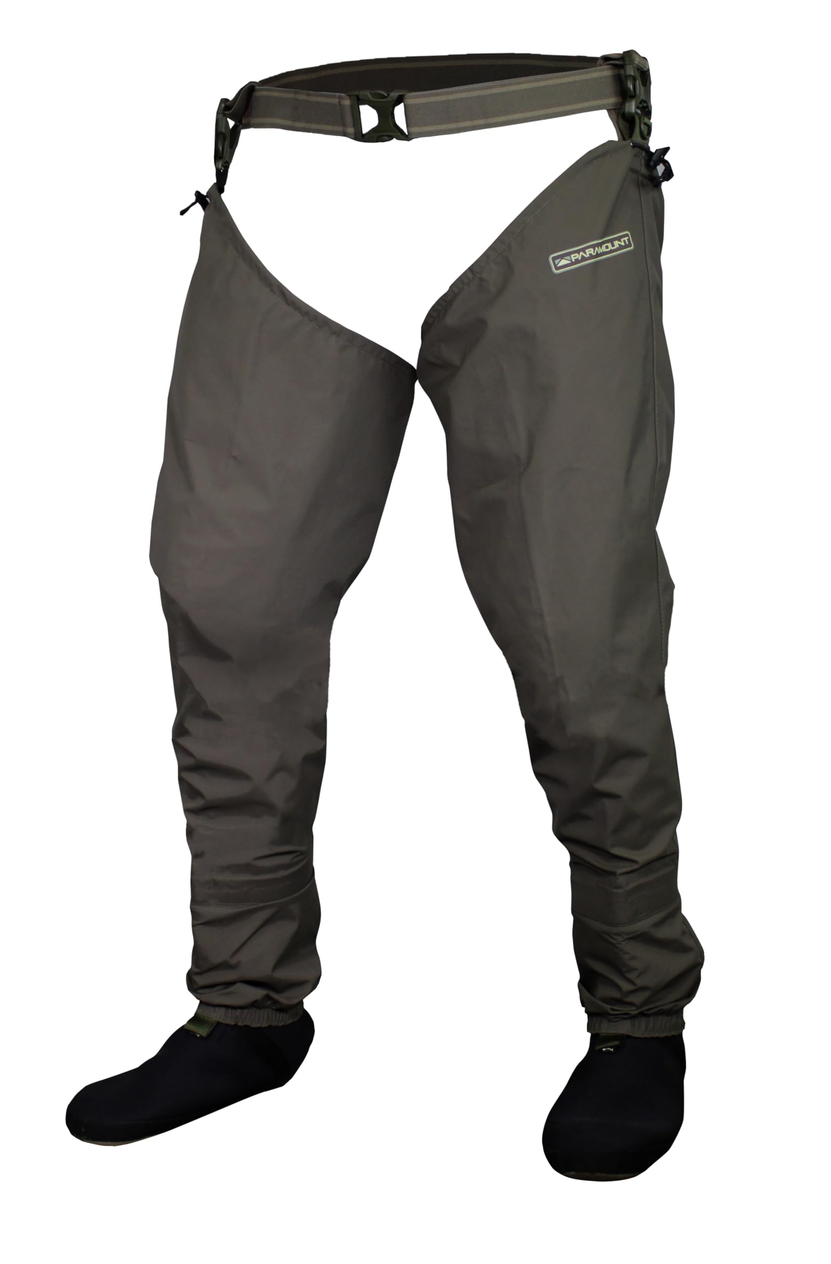 Paramount Outdoors Emerger Stockfoot Hip Wader in action with breathable waterproof protection for shallow streams