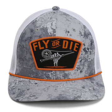 Paramount Outdoors Fly or Die cap with front patch for fly fishing style on and off water.