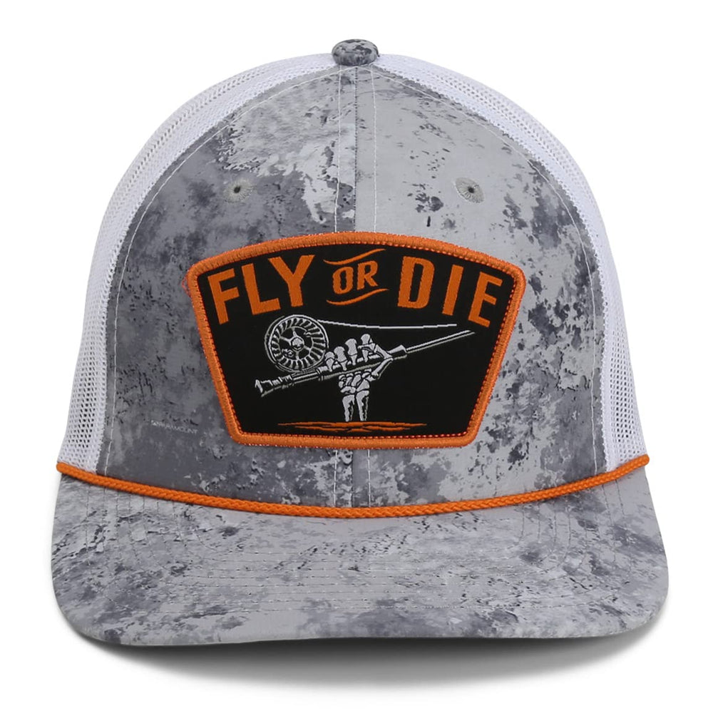Paramount Outdoors Fly or Die cap with front patch for fly fishing style on and off water.