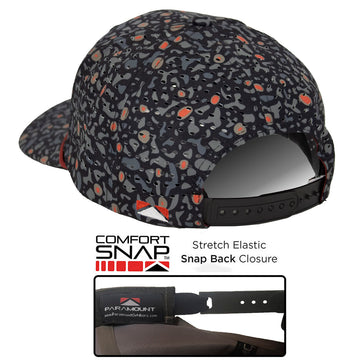 Laser-cut perforation on back panels improves airflow and comfort.