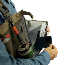 Paramount Outdoors Meridian Z pockets for organized storage of flies and tools.