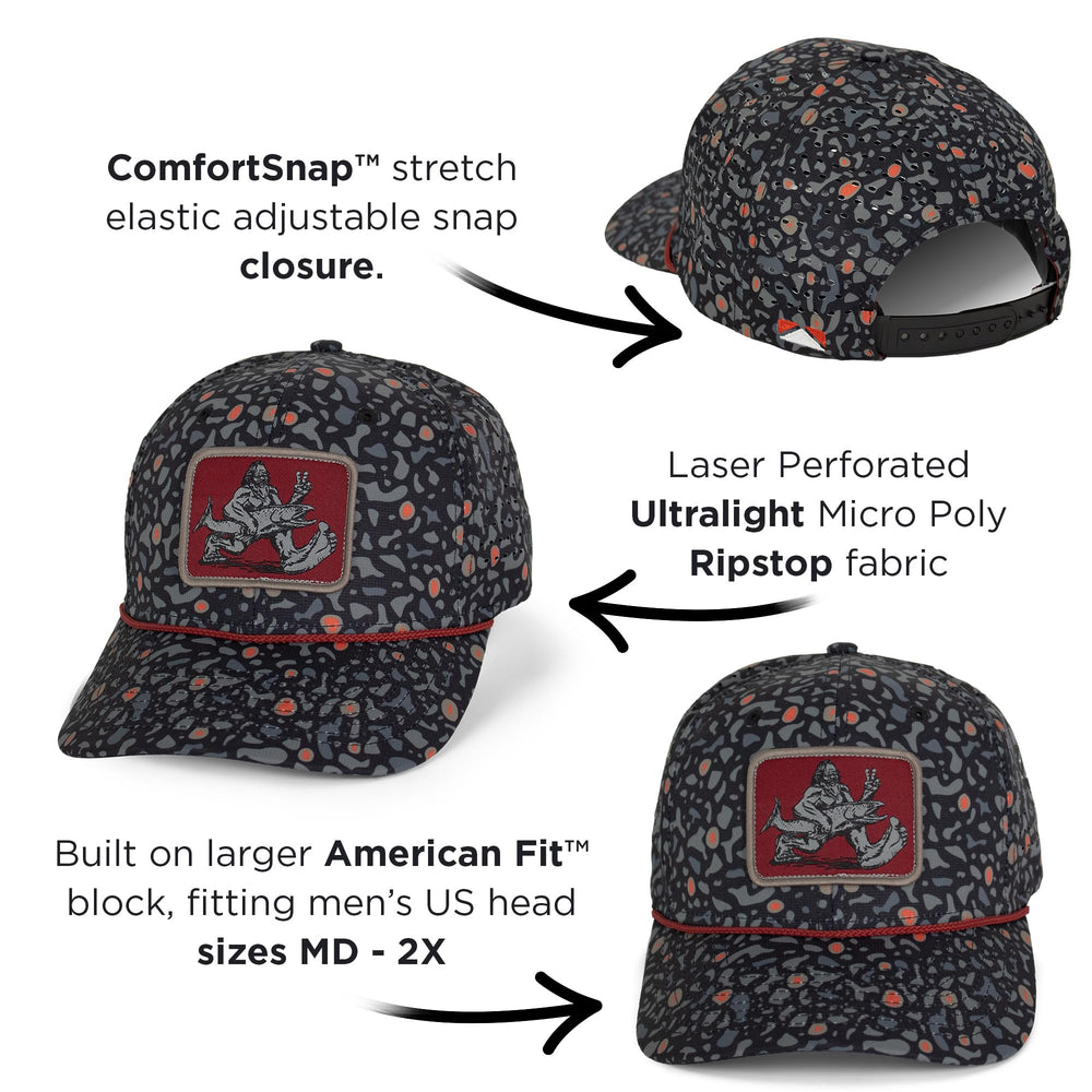 Micro ripstop fabric keeps the cap lightweight and durable during outings.
