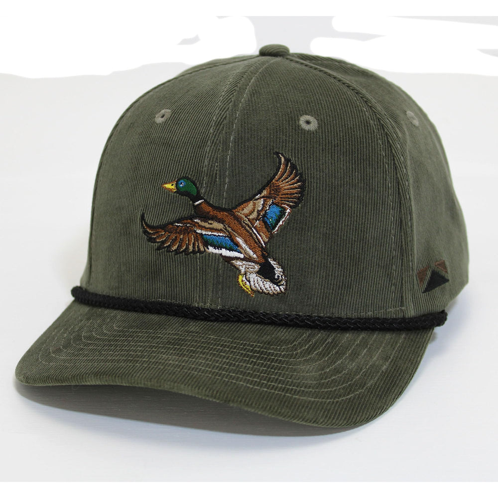 Paramount Outdoors Olive Corduroy Mallard Drake Duck Hat OSFA Vintage ...