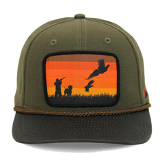 Paramount Outdoors pheasant-quail hat, front view with embroidered patch for rugged upland hunting.