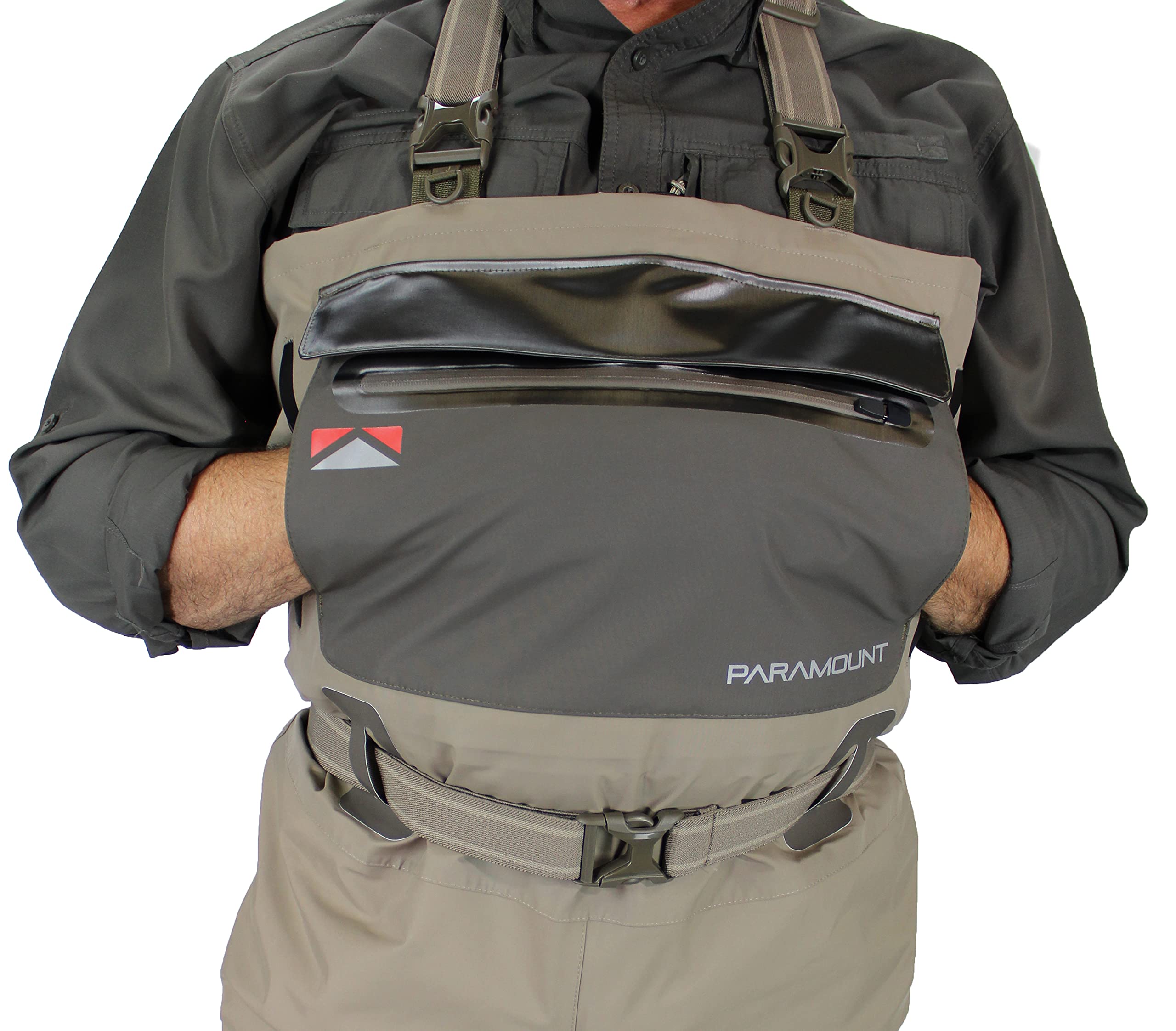 Paramount Outdoors Slate fleece-lined handwarmer pocket adds warmth on cold mornings.