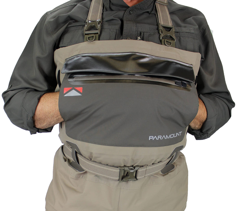 Paramount Outdoors Slate fleece-lined handwarmer pocket adds warmth on cold mornings.