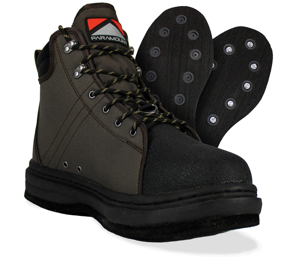 Paramount Outdoors Stonefly felt sole shoe front view for secure river grip