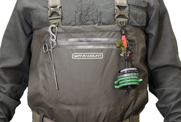 Paramount Outdoors Stonefly youth wader breathable nylon fabric enhances comfort on long river days.