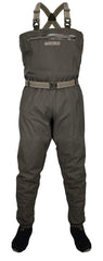 Paramount Outdoors Stonefly Youth Wader neoprene booties deliver watertight comfort.