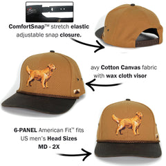 Paramount Outdoors stretch elastic snapback offers flexible fit for many head sizes.