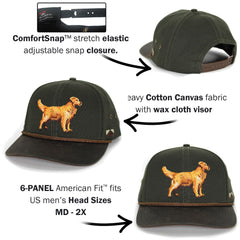 Paramount Outdoors stretch elastic snapback closure ensures adjustable comfort for larger heads.
