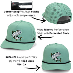 Paramount Outdoors Tarpon cap stretch snapback offers comfortable, adjustable fit