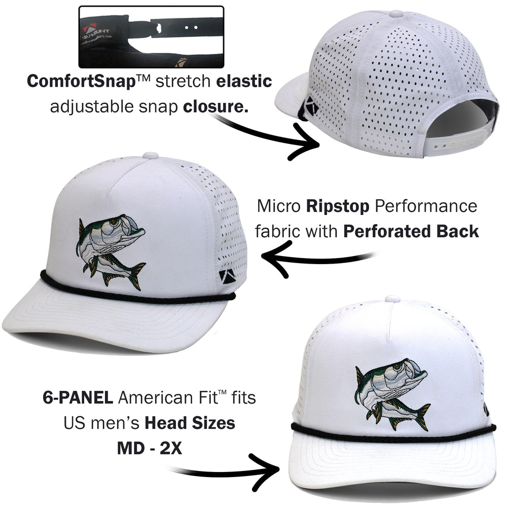 Paramount Outdoors Tarpon hat close visor rope accent and sun protection