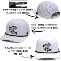 Paramount Outdoors Tarpon hat close visor rope accent and sun protection