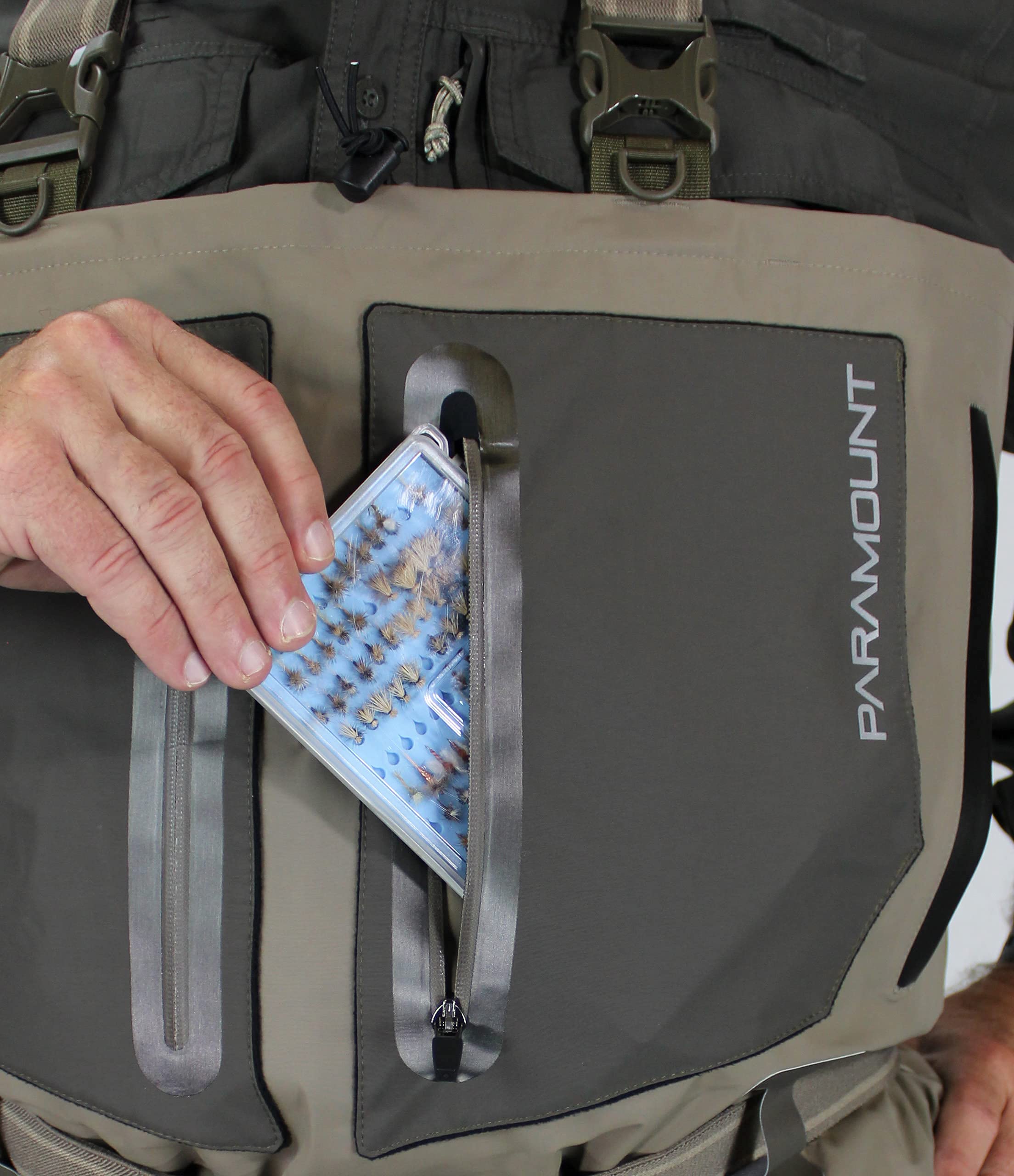 Paramount Outdoors Whetstone pass-through pocket offers quick gear access on the go.