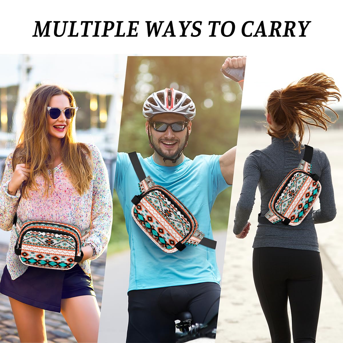 Pardick Aztec Fanny Pack ideal for travel, hiking, and outdoor activities.