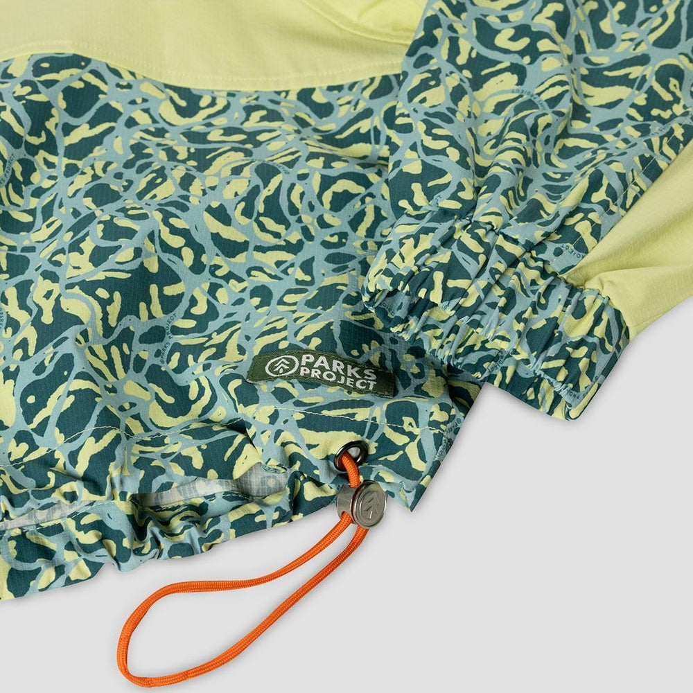 Parks Project windbreaker at the beach, wind-ready layer for sun and gusts