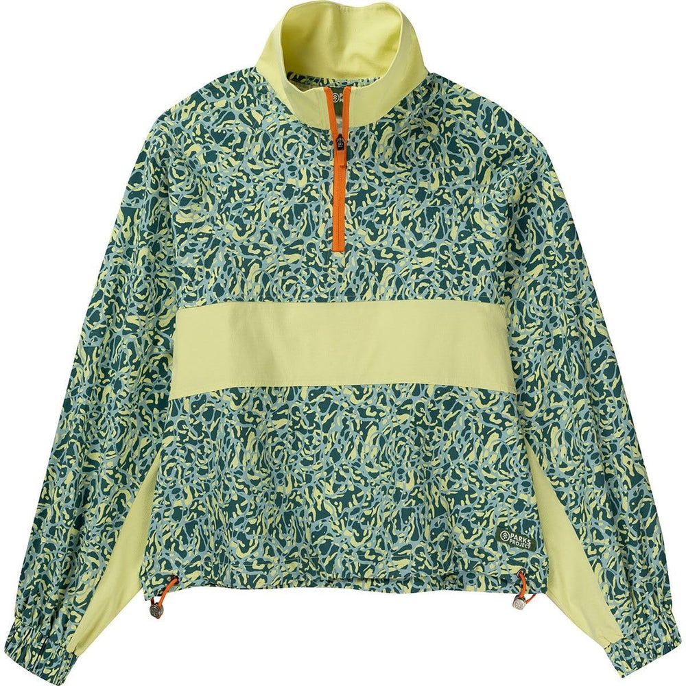 Parks Project New River Flow windbreaker, front view, lightweight wind protection for outdoor adventures