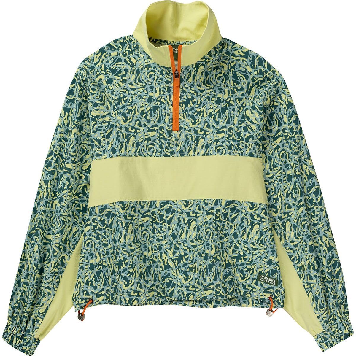 Parks Project New River Flow windbreaker, front view, lightweight wind protection for outdoor adventures