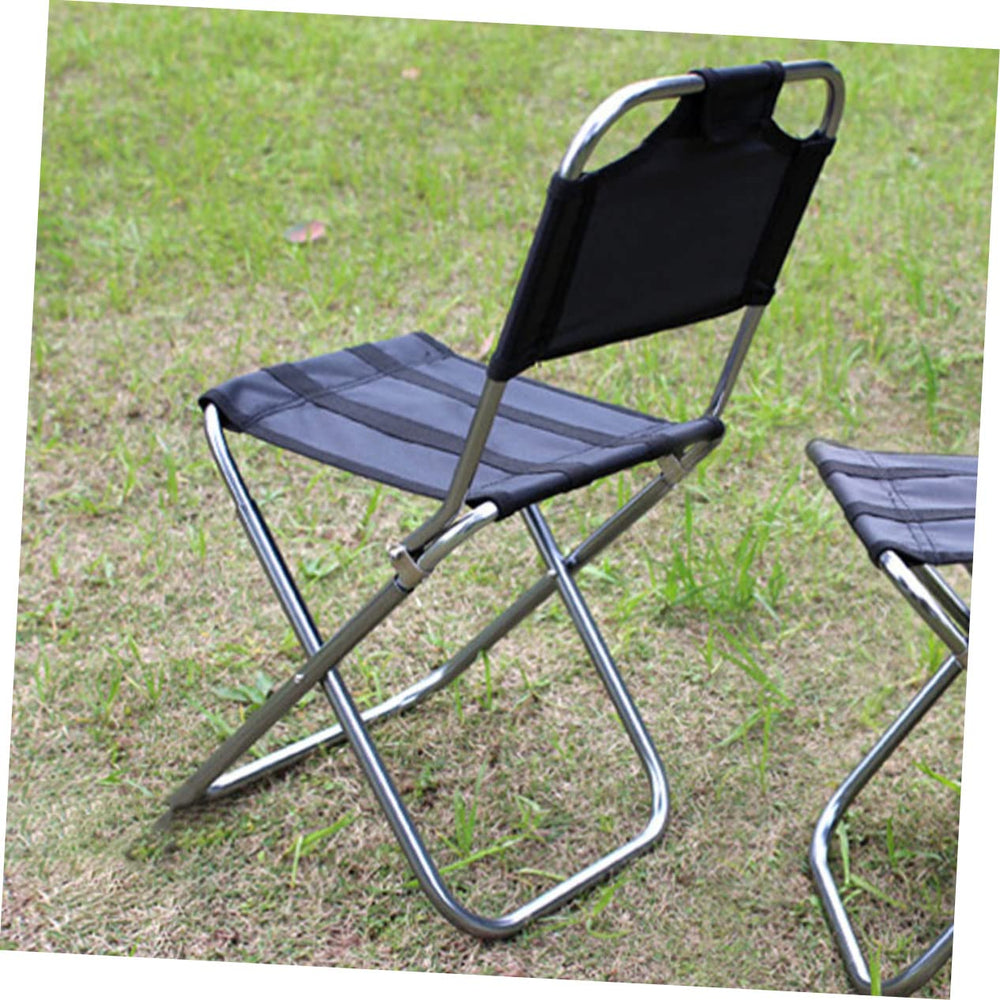 Parliky backrest-design portable stool supports comfortable outdoor seating