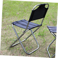 Parliky backrest-design portable stool supports comfortable outdoor seating