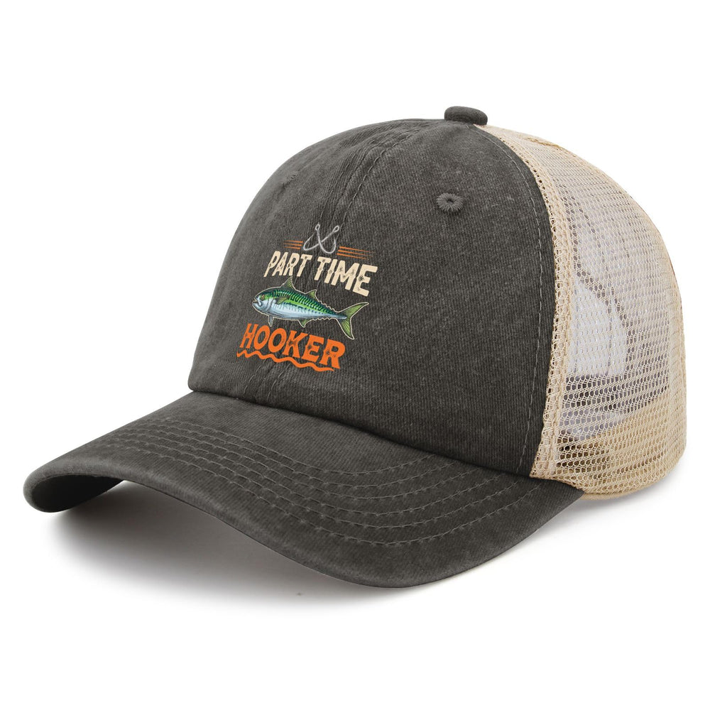 Part Time Hooker fishing hat with washed-front for casual, durable wear.