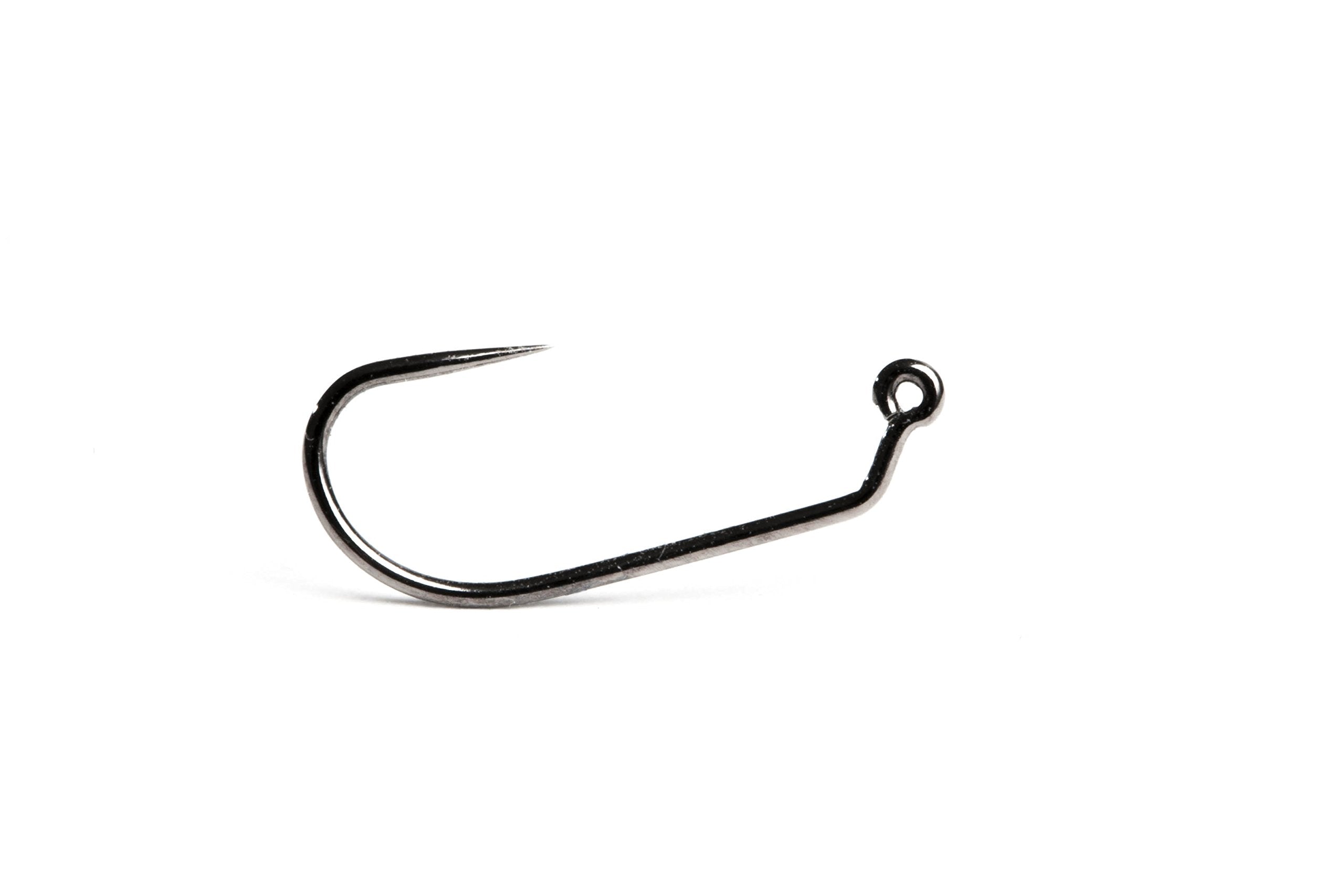 Partridge Jig Hook SUJ Size 10 with down-eye and black nickel finish for reliable hook setting.