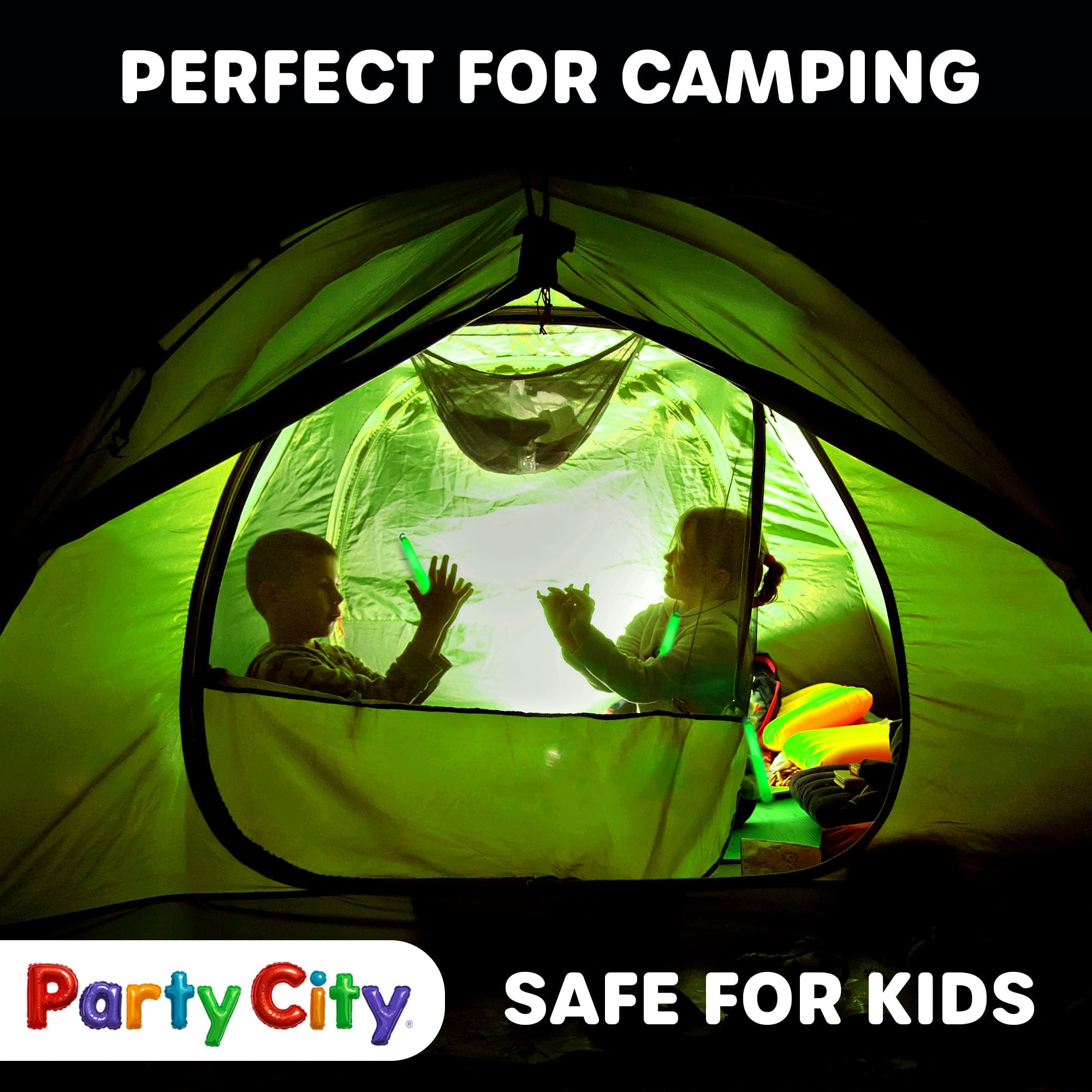 Party City wearable hangable glow stick used as decorations or costume accents.