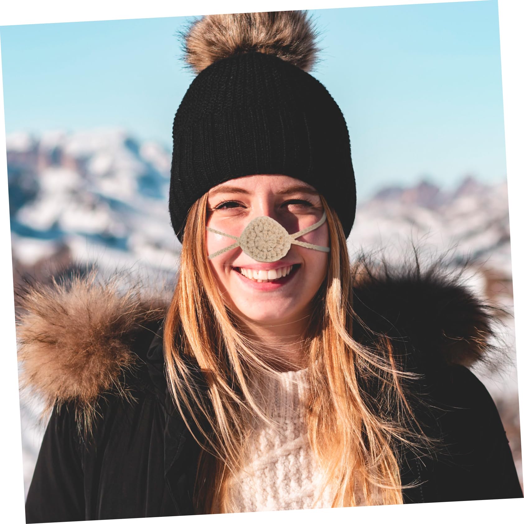 PartyKindom multi-color nose warmer adds style while keeping your nose warm.