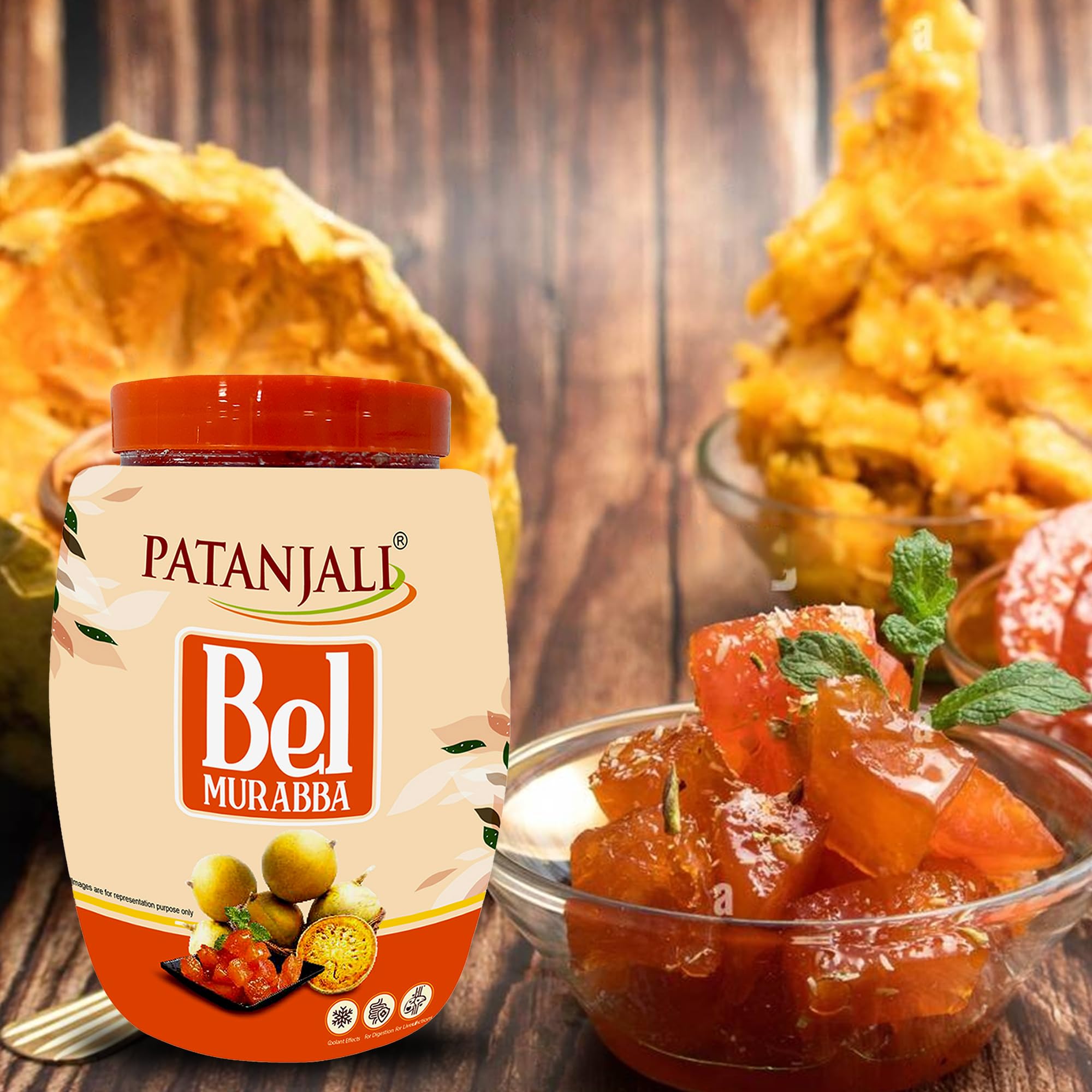 Patanjali Bel Murabba serving idea: spoonful as a refreshing snack