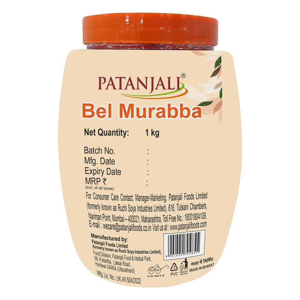 Patanjali Bel Murabba syrup drizzle over fruit chunks for dessert