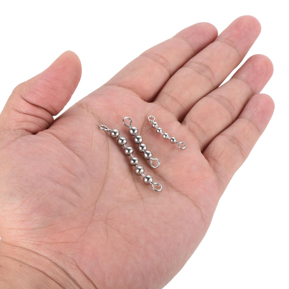 Bead chain swivel specifications: 35mm length, 4.5mm diameter