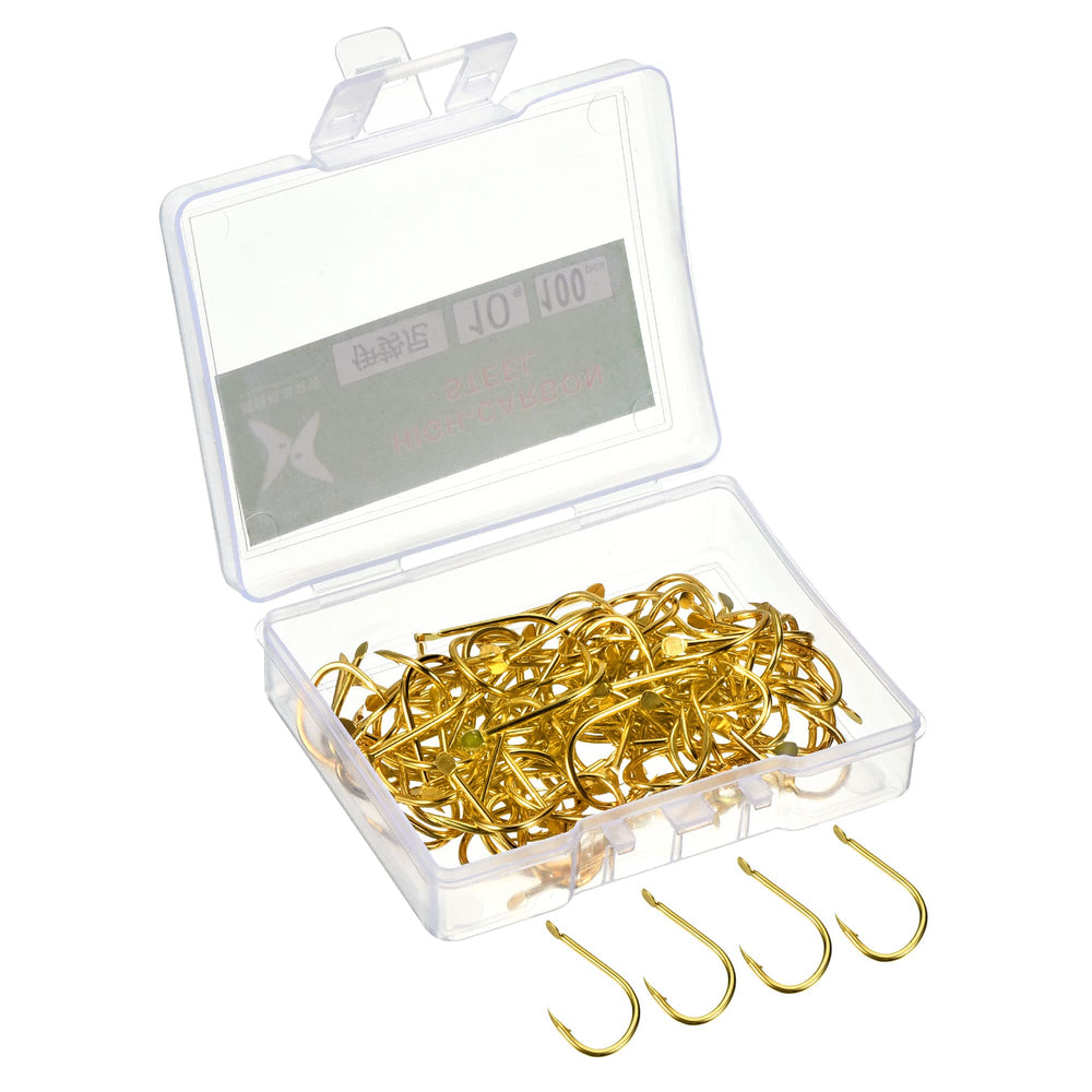 PATIKIL 10# claw hooks in a 100-pack, ideal for versatile freshwater and saltwater fishing.