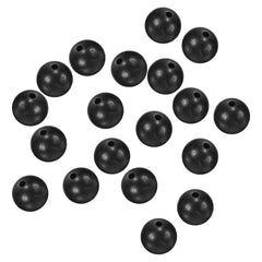 PATIKIL 10mm black round fishing beads for quick rigging on lines.