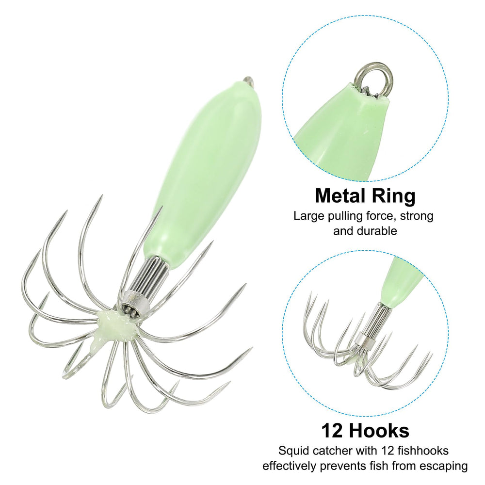 PATIKIL squid jig with 12 needles helps prevent squid escape