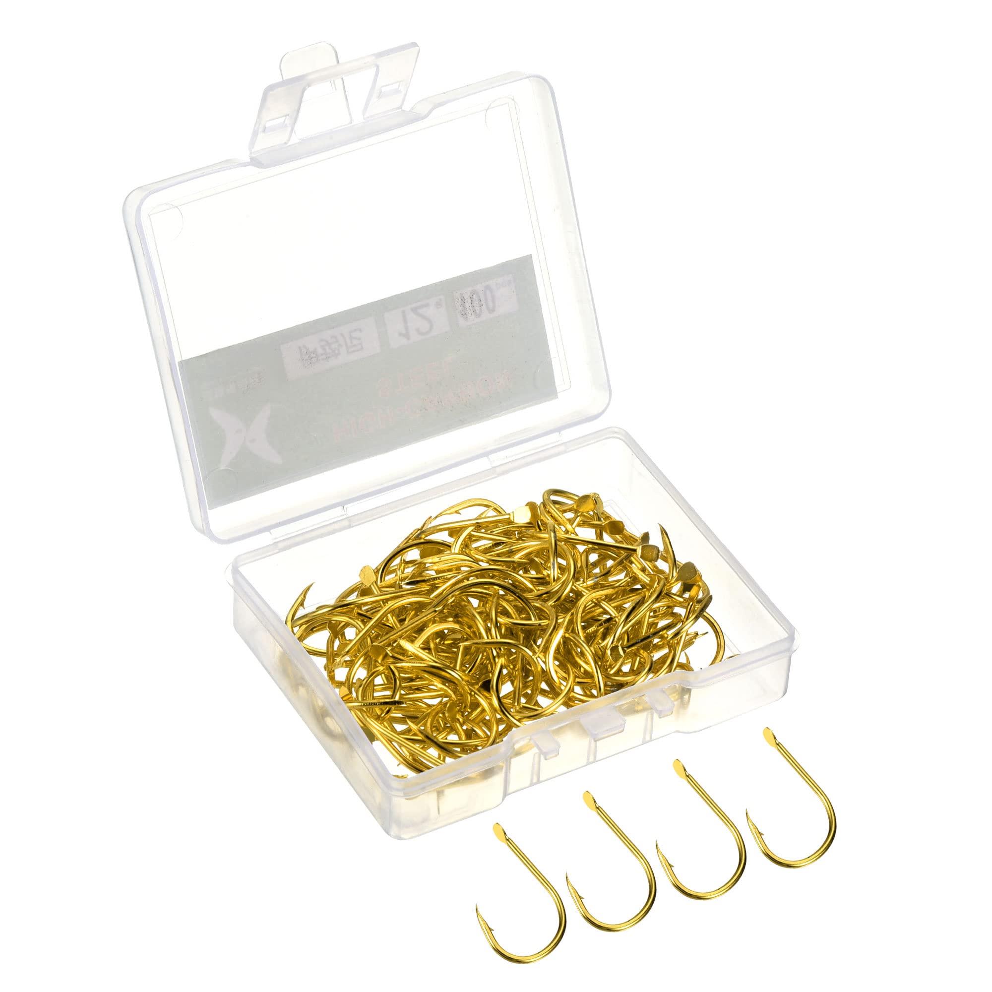 PATIKIL 12 claw hooks in gold tone for versatile freshwater and saltwater fishing.