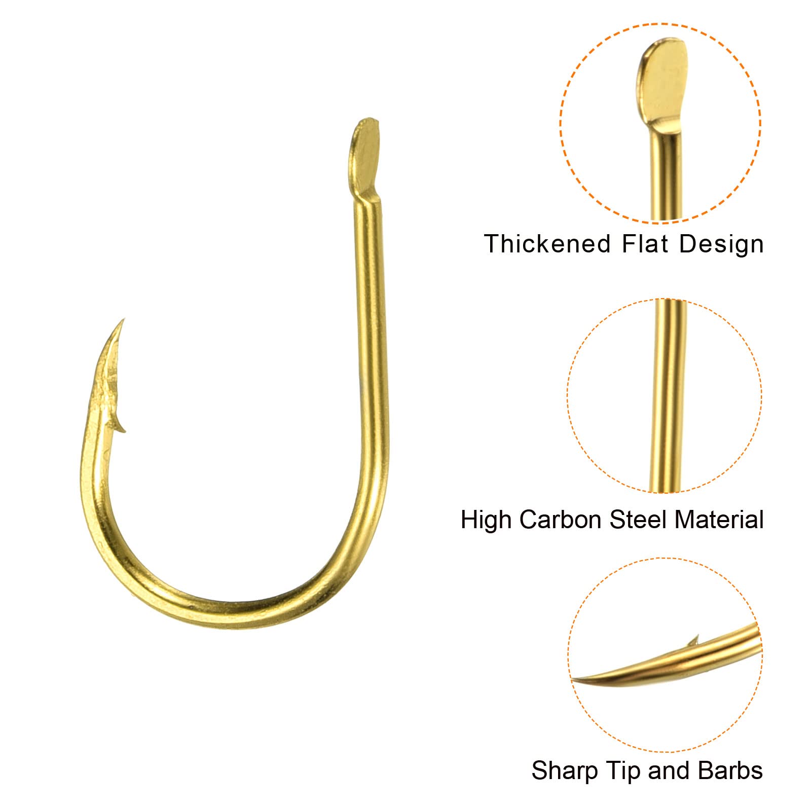 Thick J-shaped head resists breakage during tough casts.