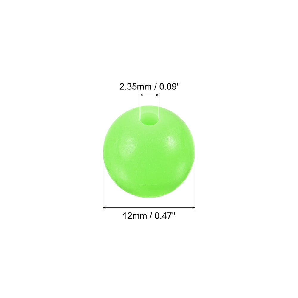 PATIKIL glow beads mounted on fishing line for night visibility.