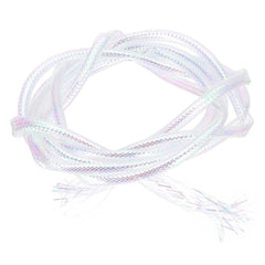 PATIKIL 1m Pearlescent White 4mm Braid Tube for Fly Tying - holographic tinsel