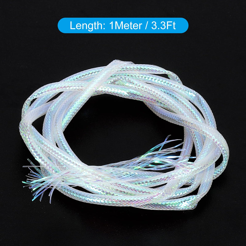 Close-up of PATIKIL pearlescent white 1m fly tying tube showing 4mm diameter